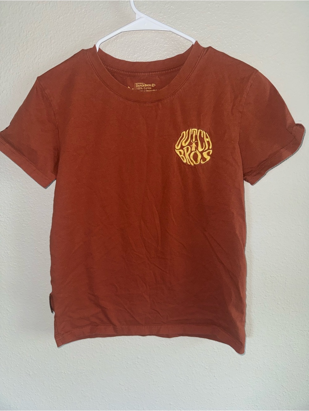 DUTCH BROS COFFEE CAFE Embroidery Logo TEE T SHIRT Mens medium